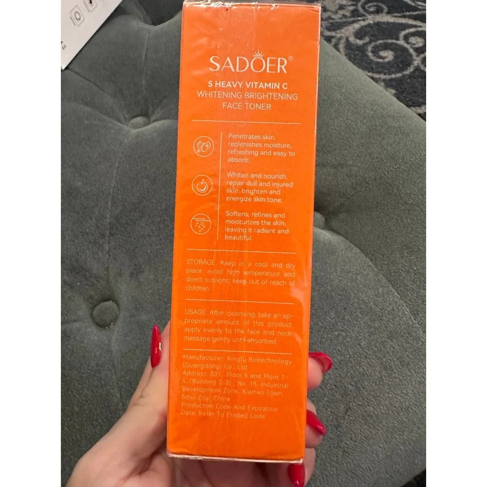 SADOER 5x Vitamin C Brightening Face Toner Skin Active Niacinamide 130ml
